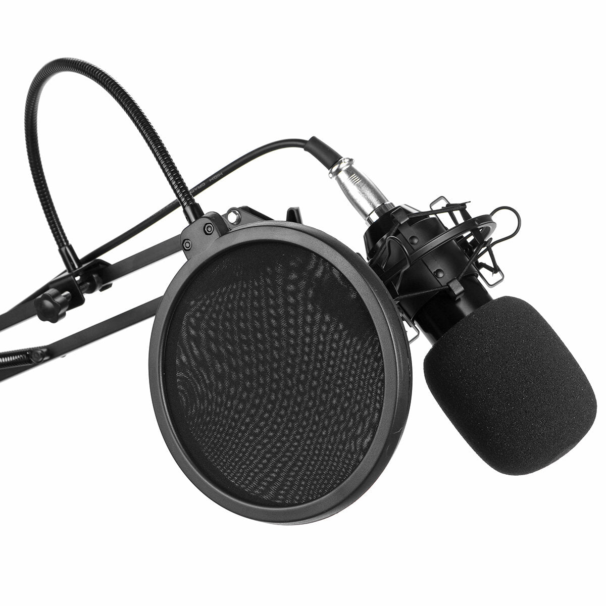 BM800 Pro Condenser Microphone Kit Studio Suspension Boom Scissor Arm Stand with Fliter