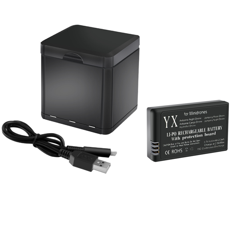 YX 3-in-1 Intelligent Battery Smart Quick Outdoor Charger USB Charging Box Hub for Parrot Mini Drones