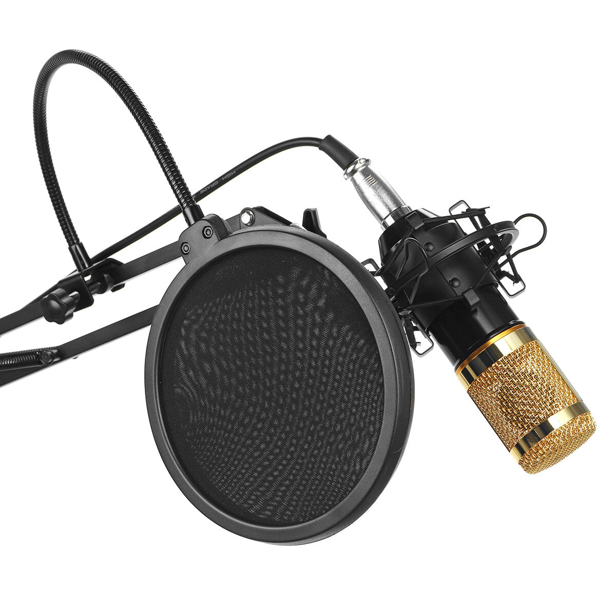 BM800 Pro Condenser Microphone Kit Studio Suspension Boom Scissor Arm Stand with Fliter