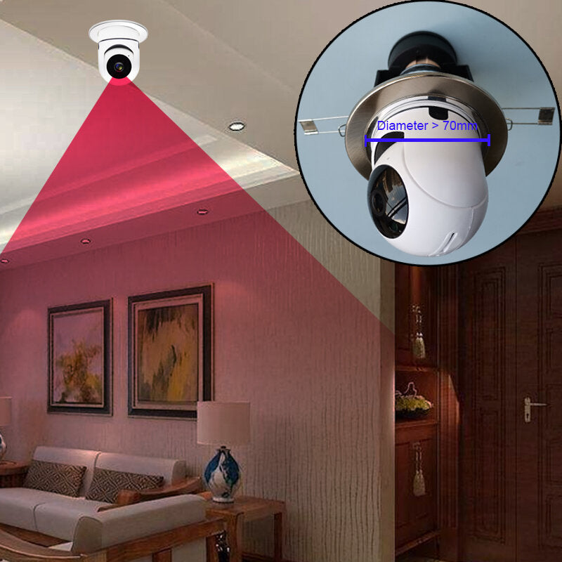 E27 2mp Mini Ptz Full Hd Wifi Ip Camera With Bulb Socket