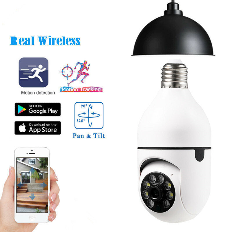 E27 2mp Mini Ptz Full Hd Wifi Ip Camera With Bulb Socket